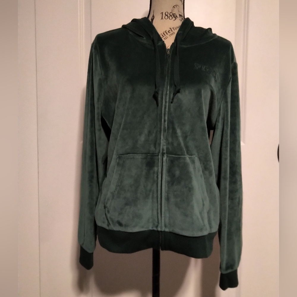 BRAND NEW Victoria's Secret Dark Green Hoodie Jacket - Size L